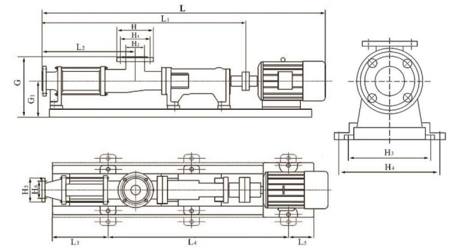 不锈钢螺杆泵安装尺寸图哪里有?