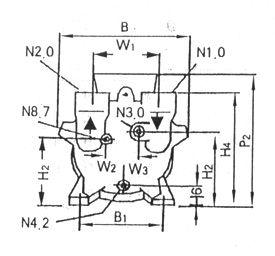 2BV-2060/2061/2070/2071水环真空泵外形尺寸